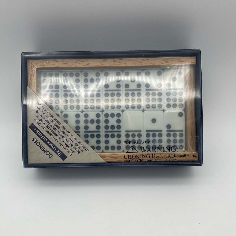 Cardinal The Classic Collection Double Nine Dominoes 55-Tile Set with Wooden Box